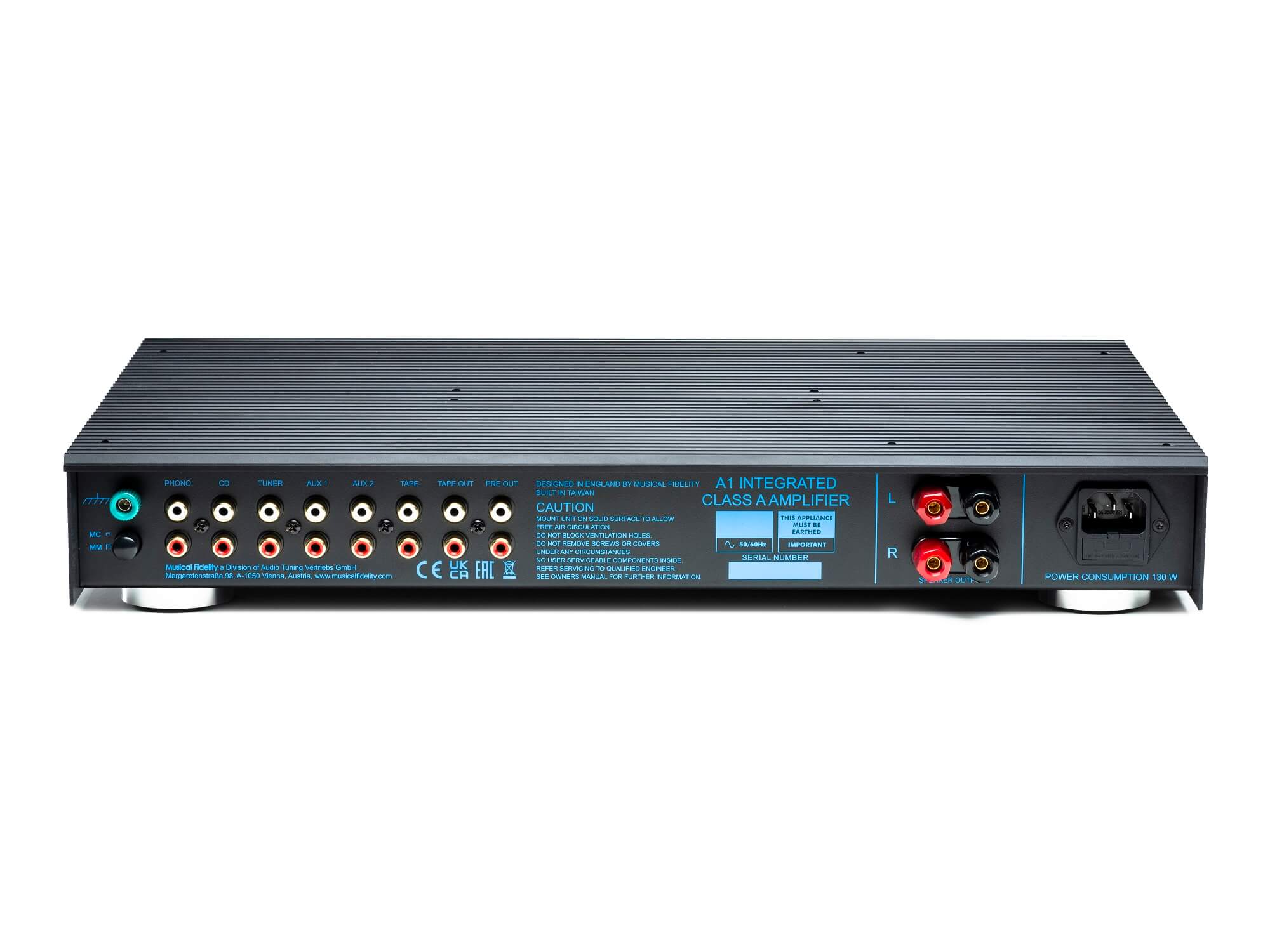 Musical Fidelity A1 - Rear View