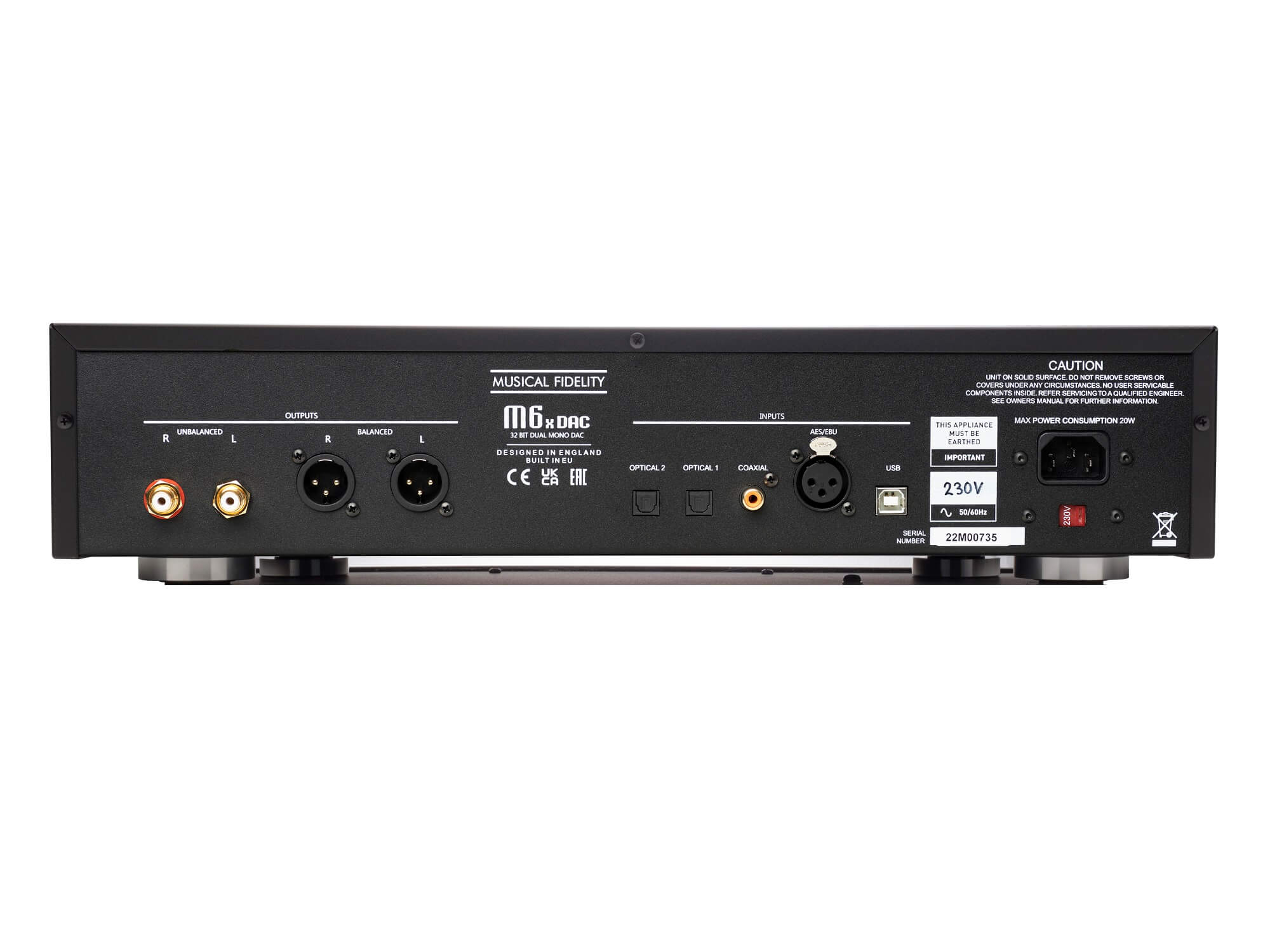 Musical Fidelity M6x DAC - Black / Rear
