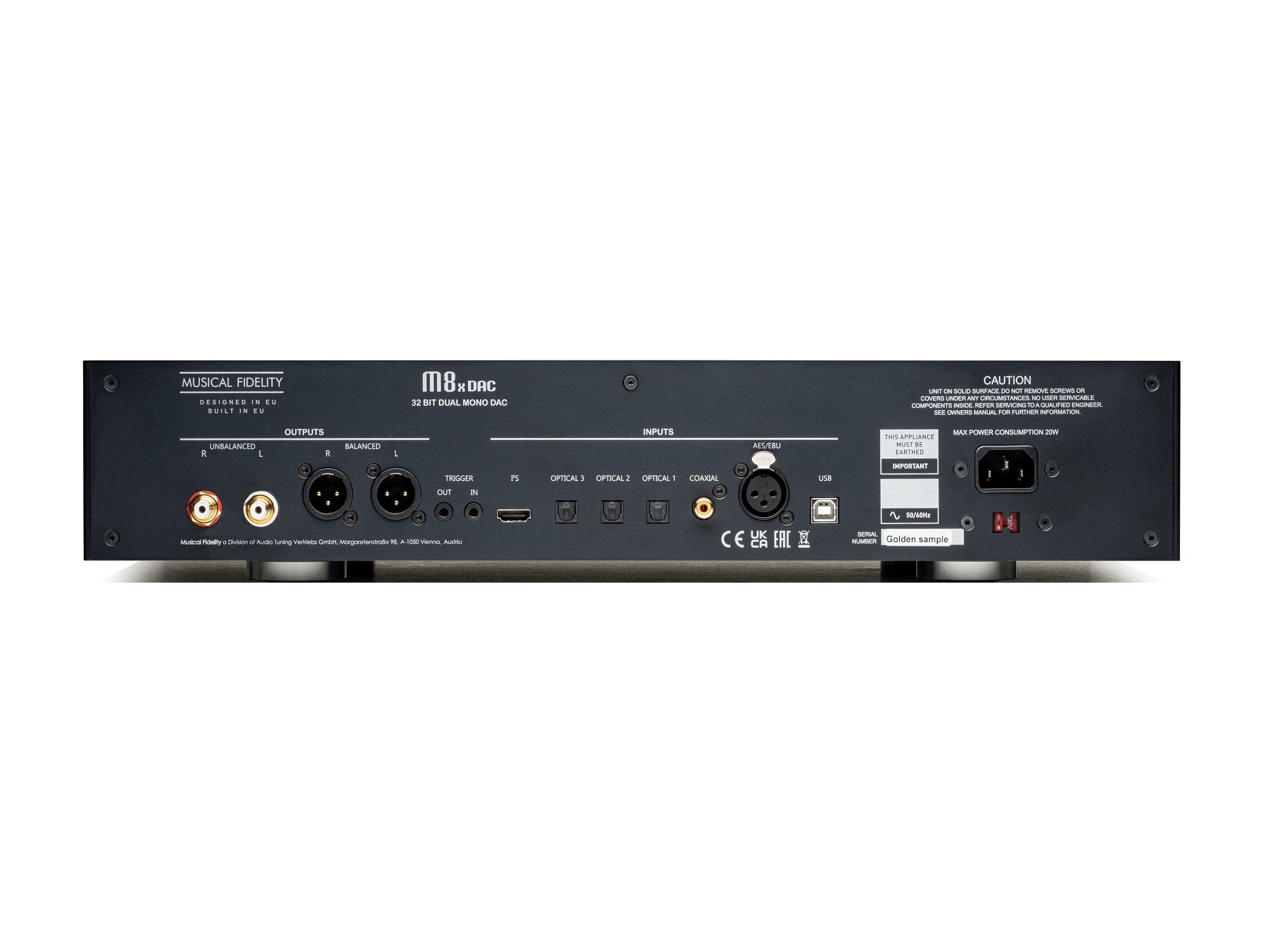 Musical Fidelity M8x DAC - Black / Rear