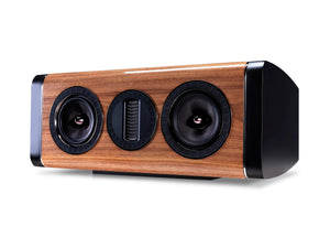 Wharfedale Aura C - Walnut Front Angle