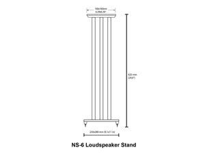 Solidsteel NS-6 - Hi-Fi Speaker Stands - Dimensions