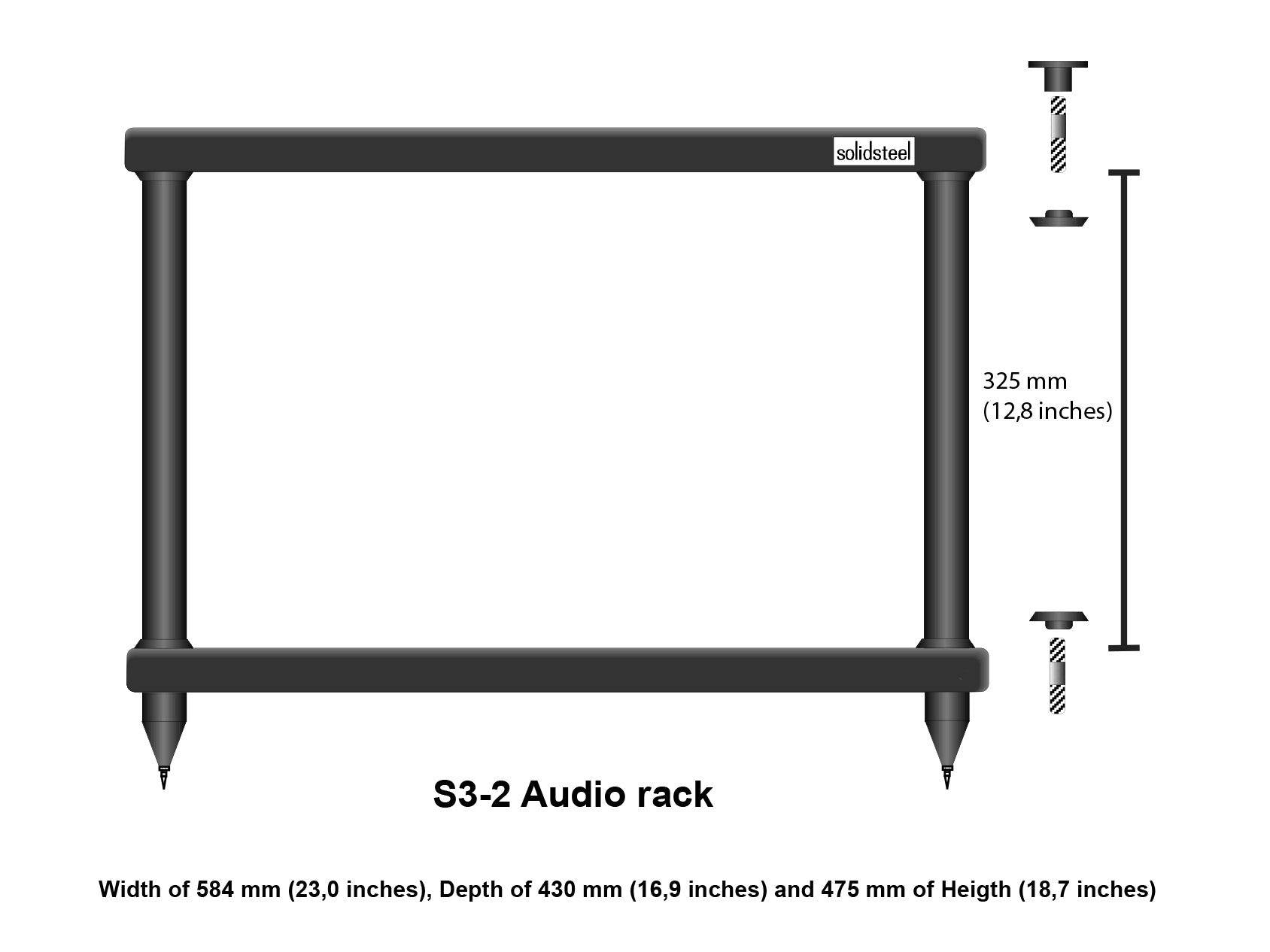 Solidsteel S3-2 - Hi-Fi Audio Equipment Rack