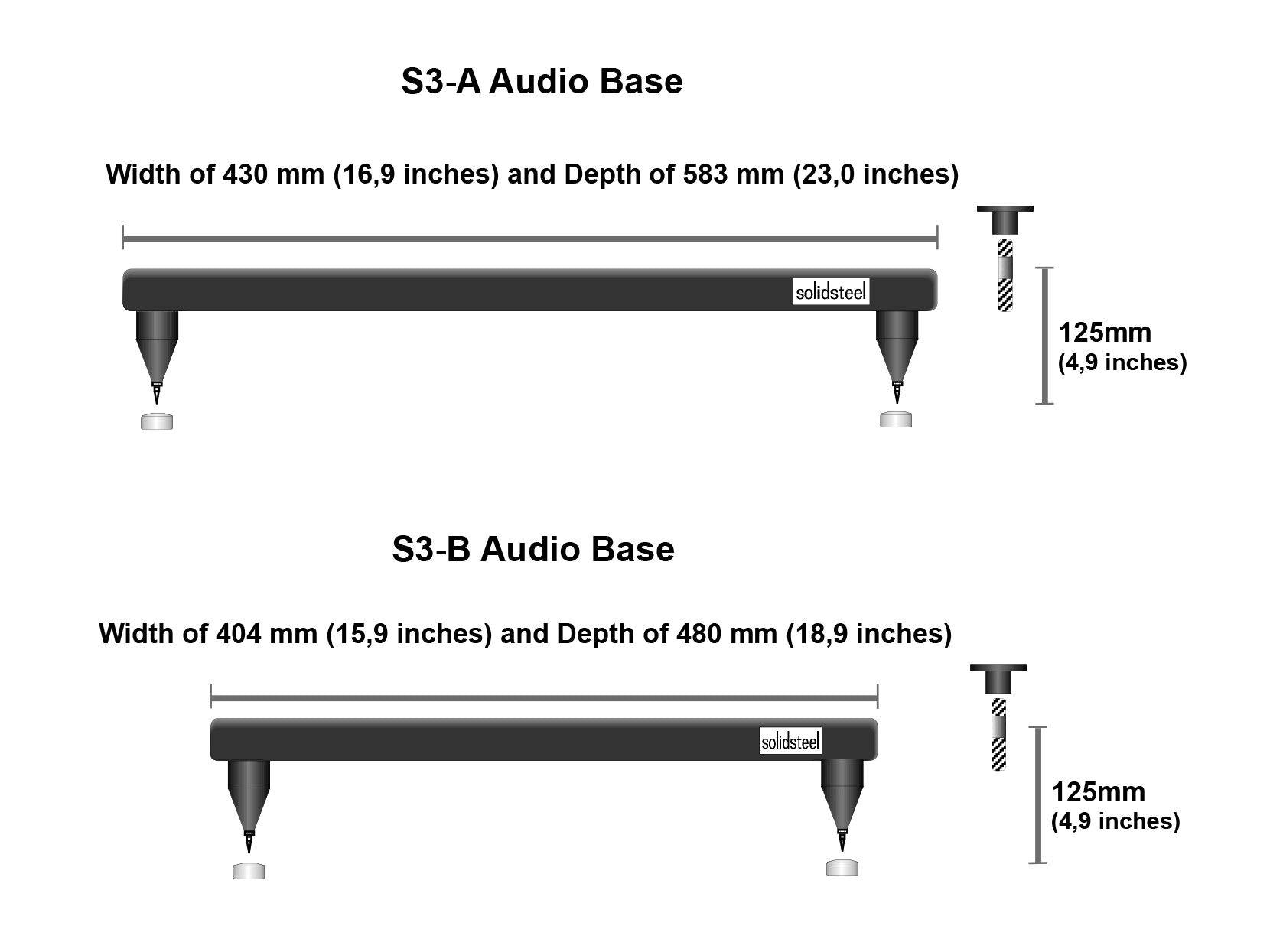 Solidsteel S3 A / B - Dimensions