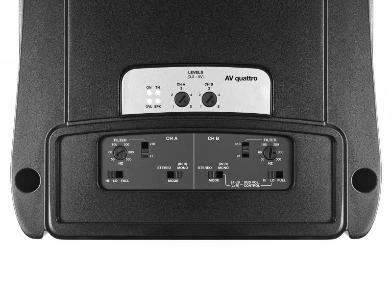 Audison VOCE AV quattro - 800w Multi Channel Power Amplifier - Controls