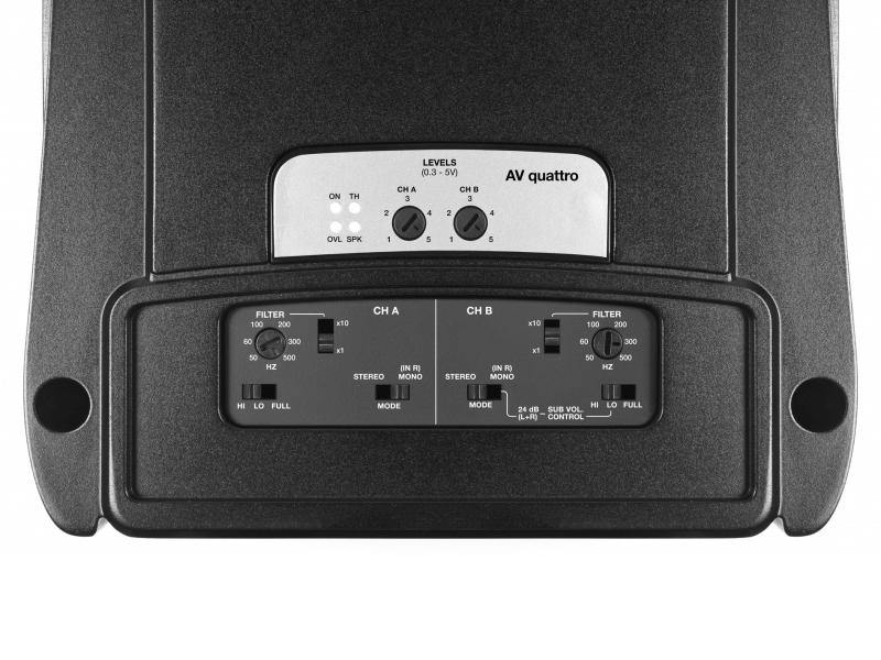 Audison VOCE AV quattro - 800w Multi Channel Power Amplifier - Controls