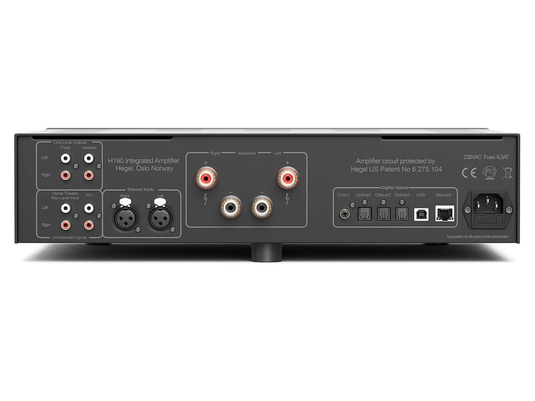 Hegel H190 - Stereo Integrated Amplifier - Back