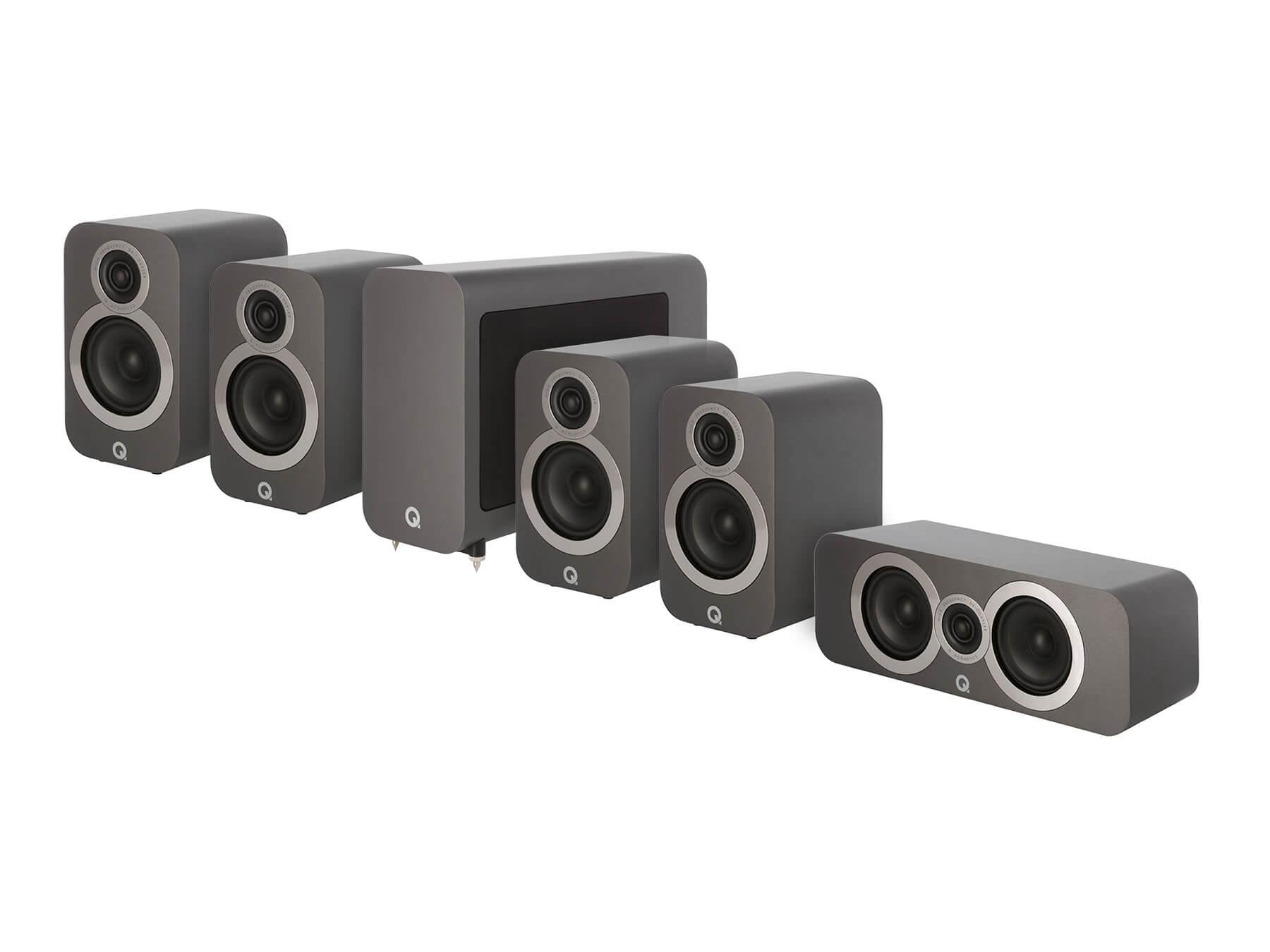 Q Acoustics 3010i 5.1 - Cinema Pack Speakers - Graphite