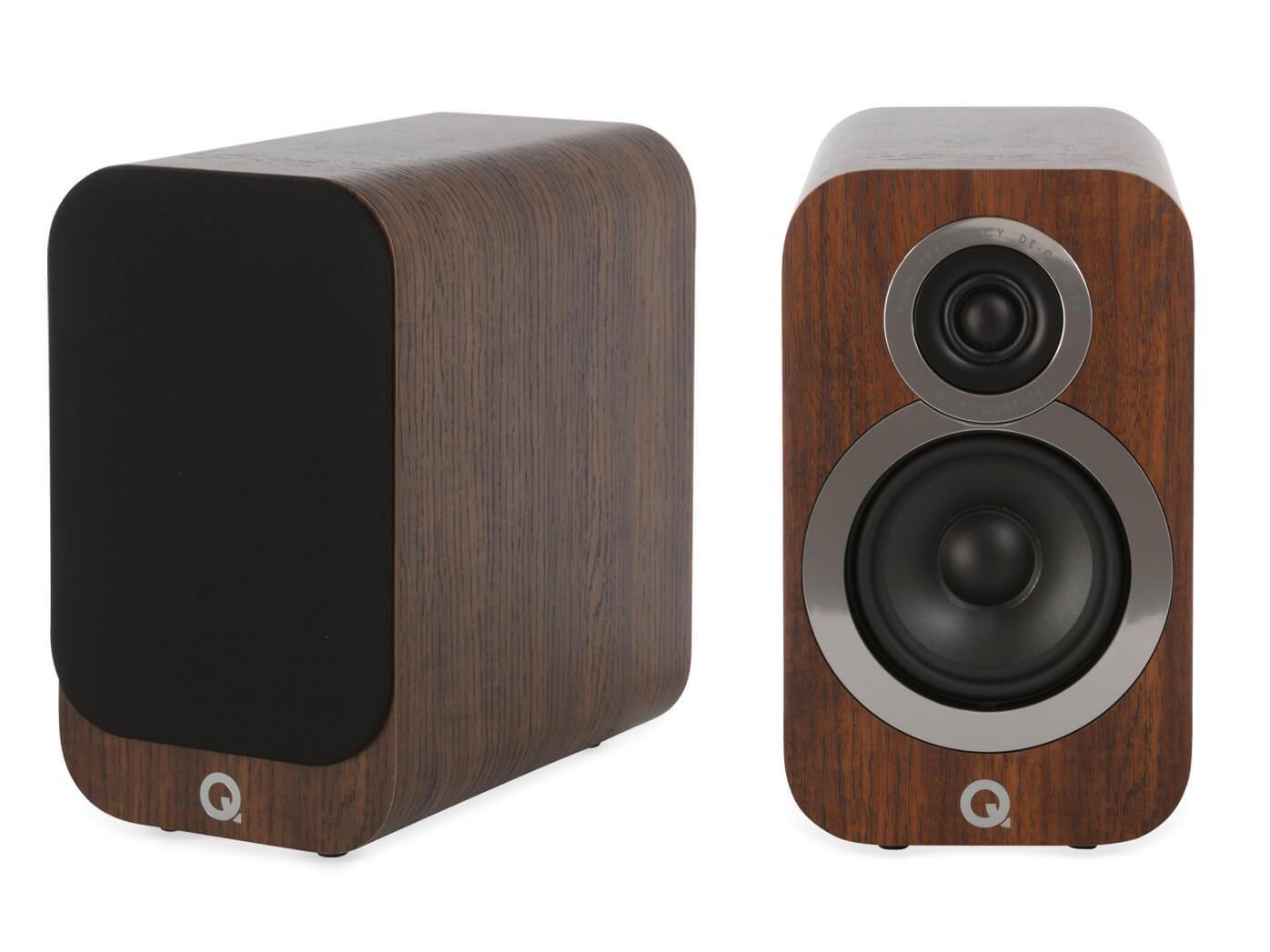 Q Acoustics 3010i - Compact Bookshelf HiFi Speakers - Walnut