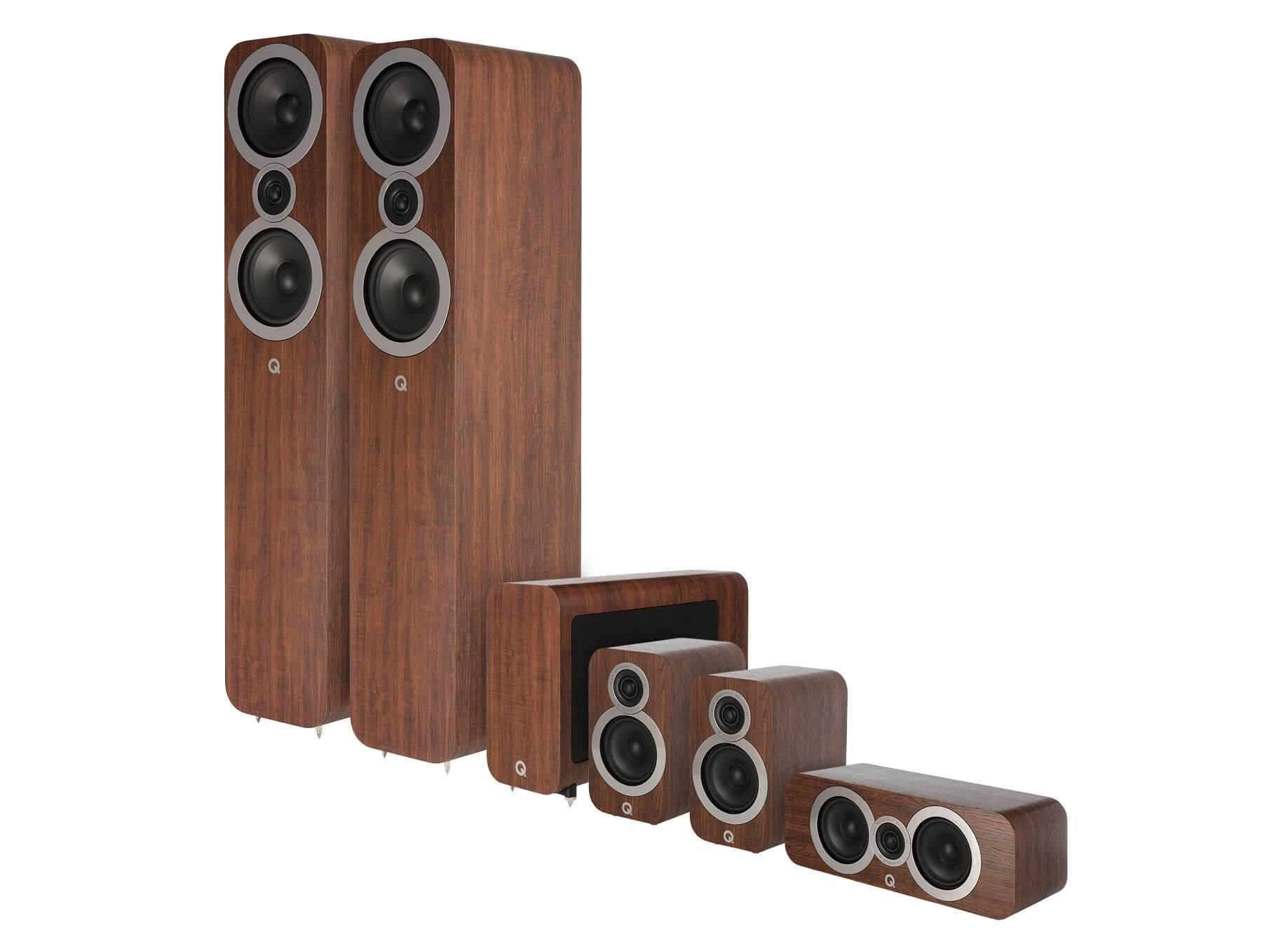 Q Acoustics 3050i 5.1 - Home Cinema Speaker Pack - Walnut