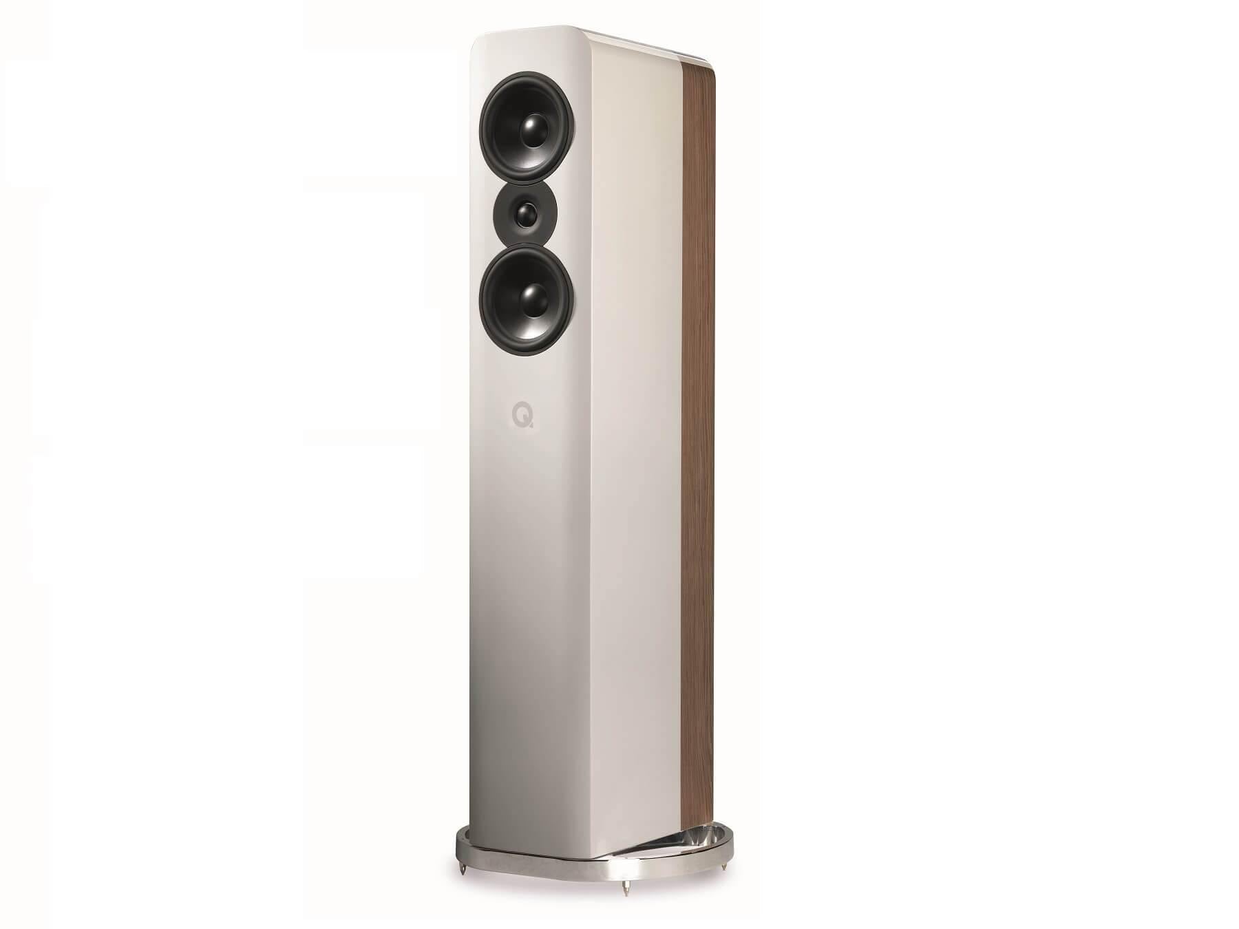 Q Acoustics Concept 500 - White & Light Oak Side