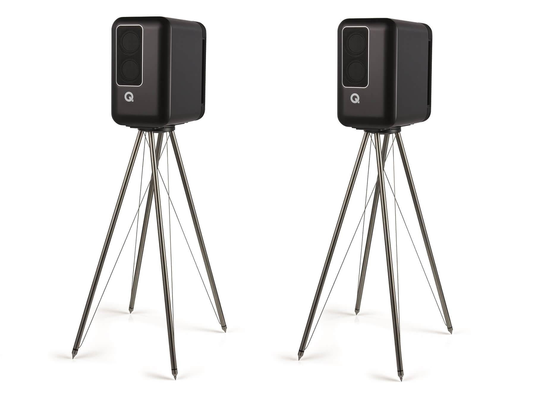 Q Acoustics Q Active 200 - Speakers and Stands Black