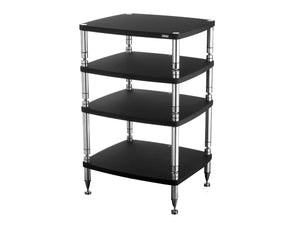 Solidsteel HF-4 - High-End Hi-Fi Audio Equipment Rack - Flat Black
