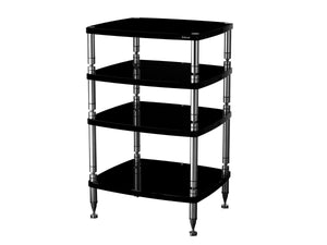 Solidsteel HF-4 - High-End Hi-Fi Audio Equipment Rack - Gloss Black