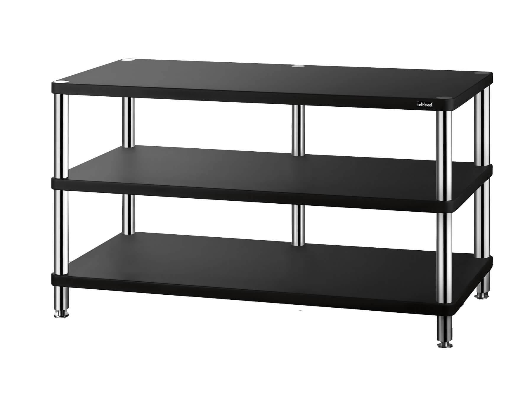 Solidsteel HW-3 - High End Audio & TV Rack - Flat Black