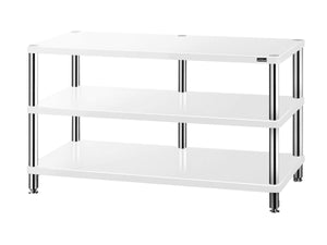 Solidsteel HW-3 - High End Audio & TV Rack - Gloss White
