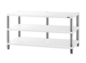 Solidsteel HW-3L - High End Audio & TV Rack - Gloss White