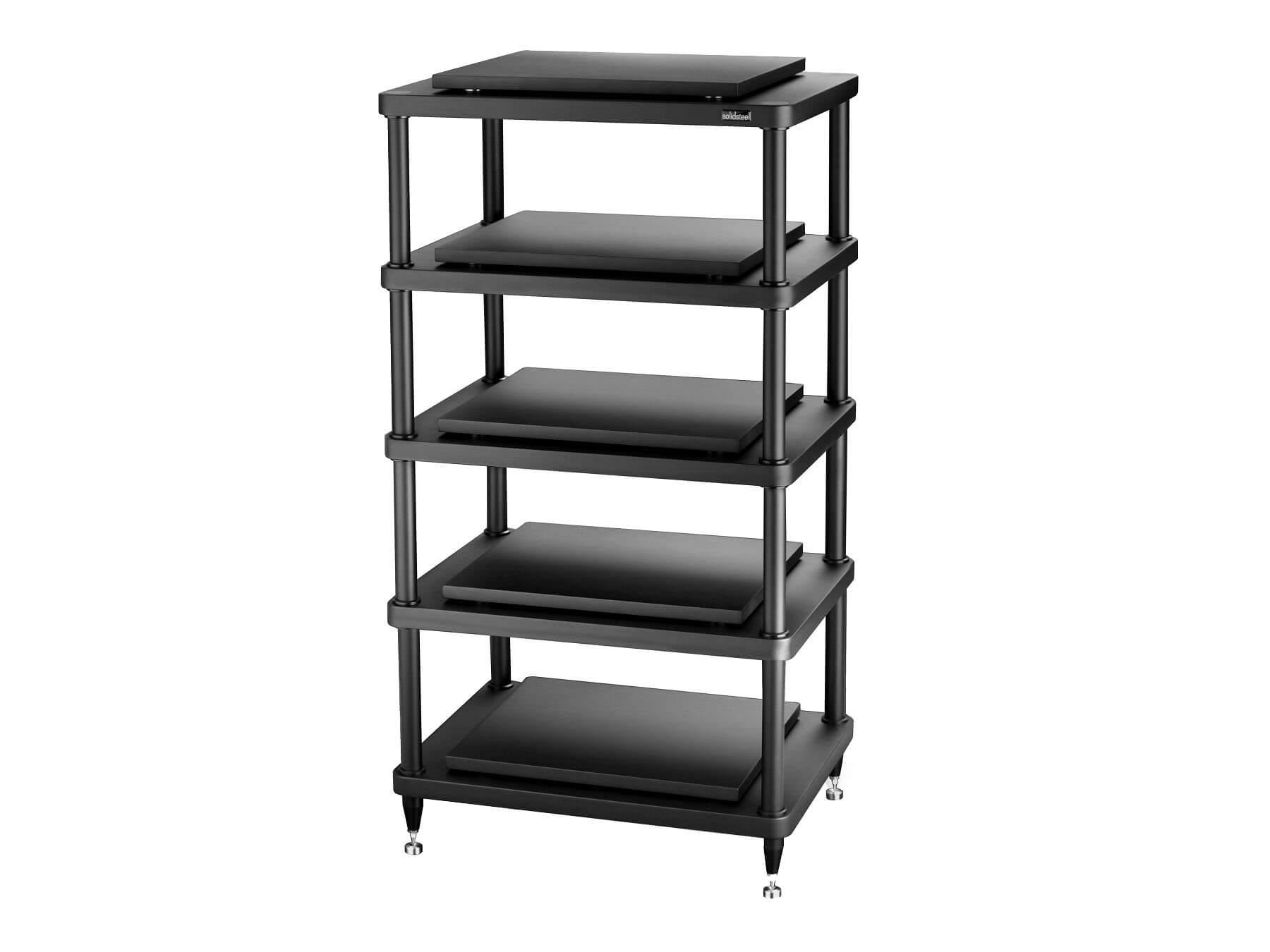 Solidsteel S5-5 - Advanced Hi-Fi Audio Equipment Rack - Black