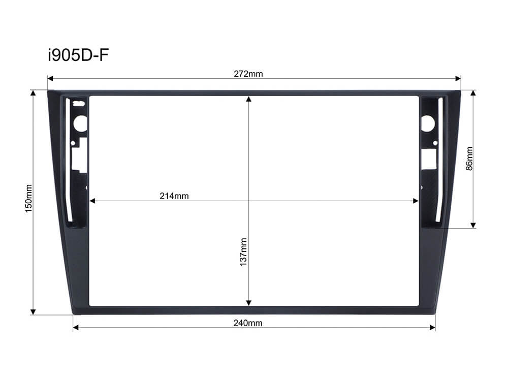 Alpine i905D-F - Fascia Dimensions