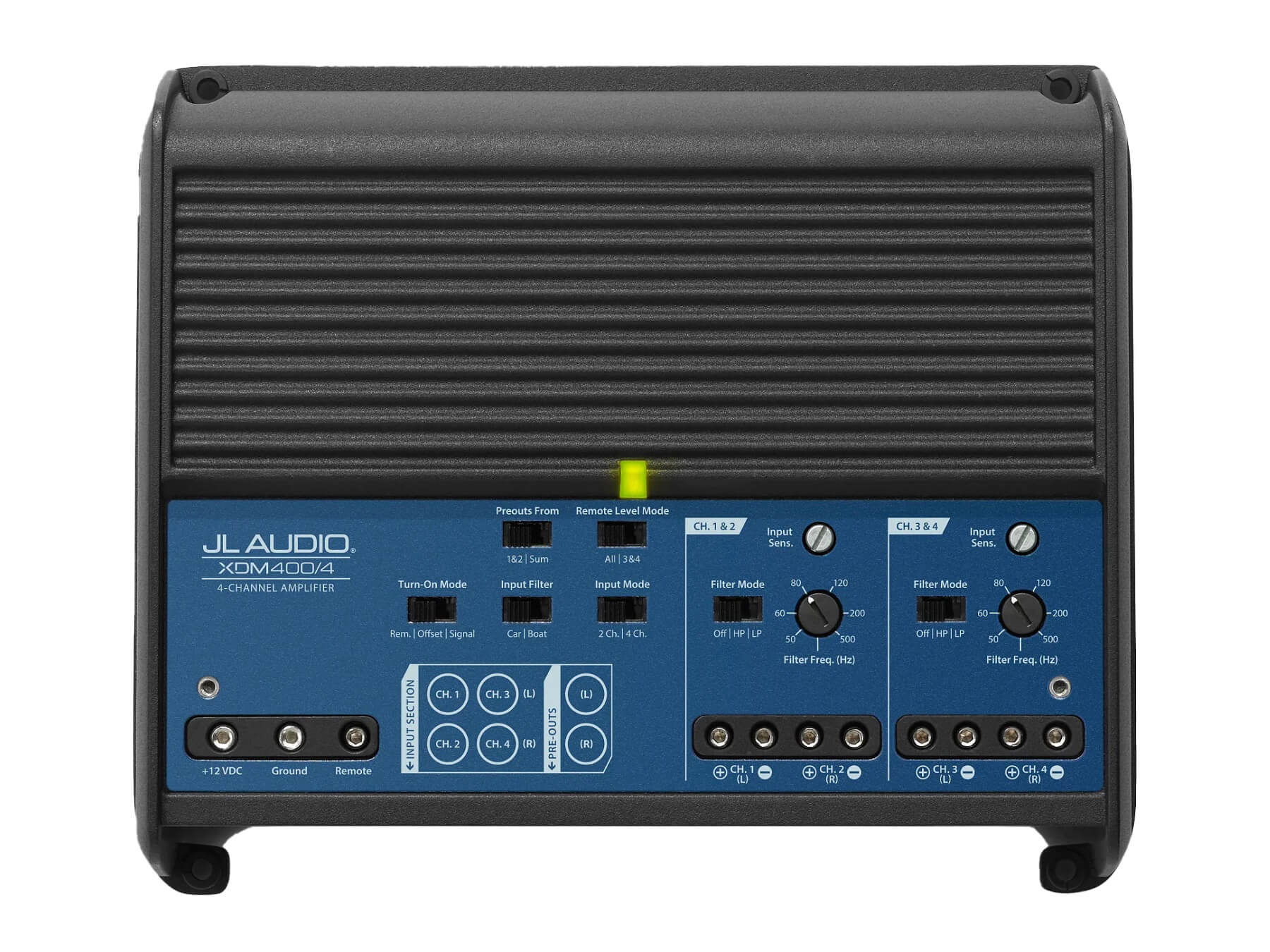 JL Audio XDM400/4 - Top / No Cover