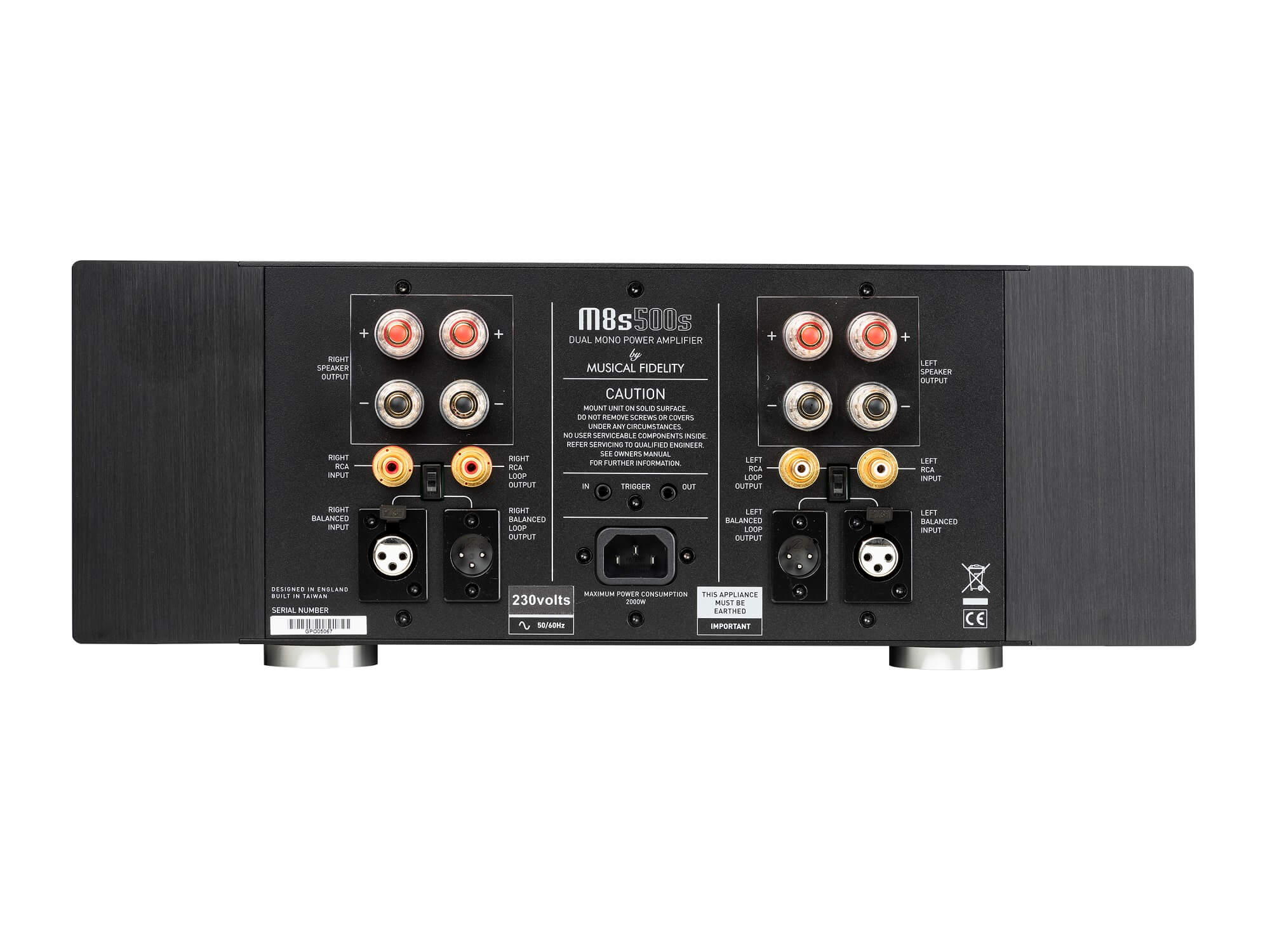 Musical Fidelity M8s 500S - Black / Rear