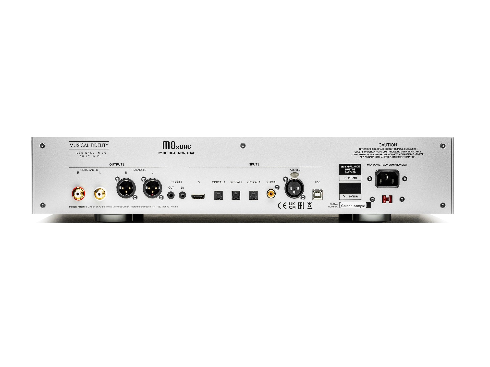 Musical Fidelity M8x DAC - Silver / Rear