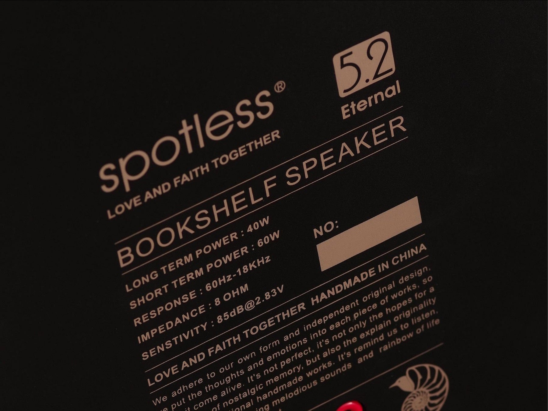 Spotless Audio Eternal 5.2 - Rear Panel