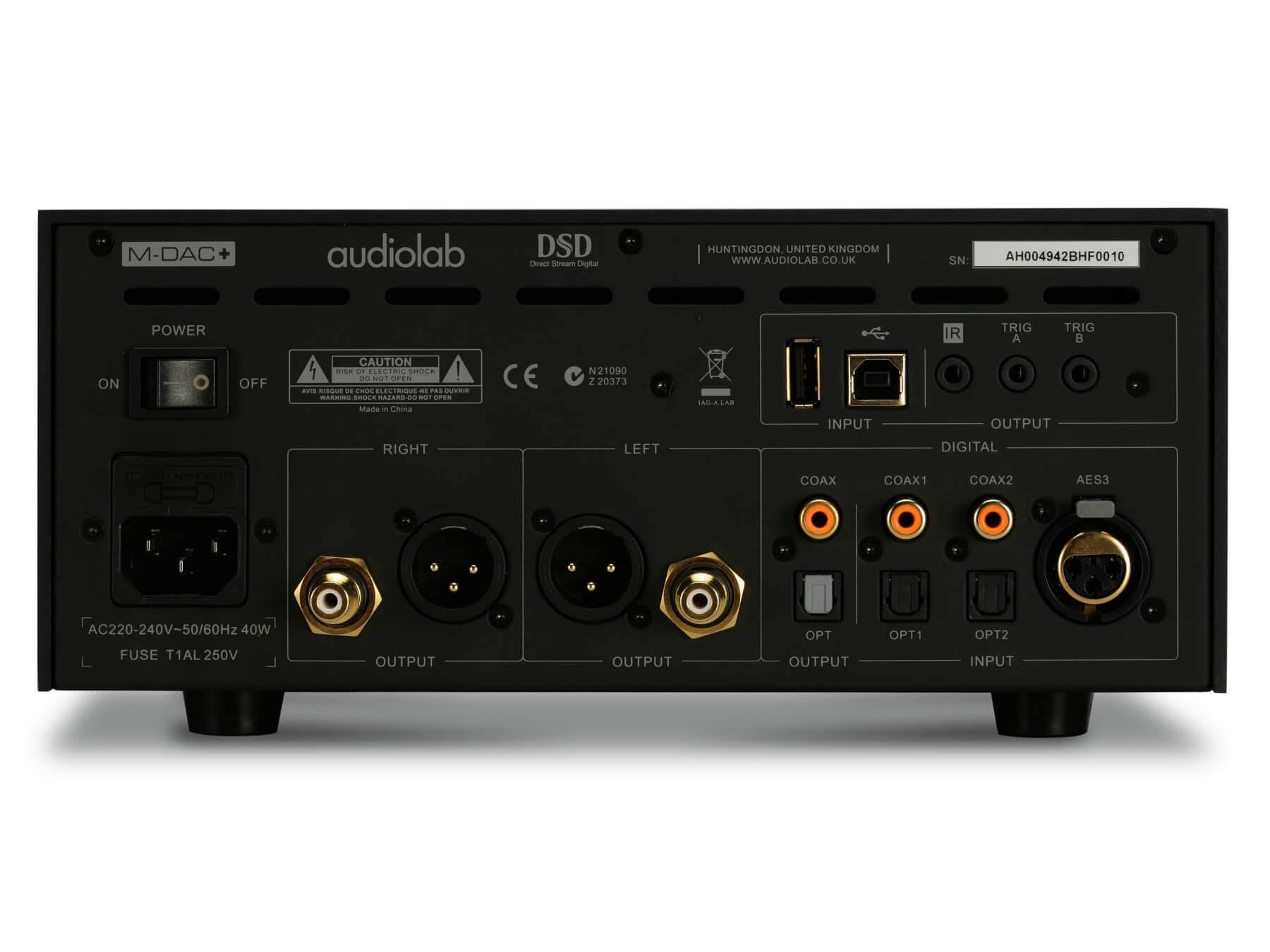 AudioLab M-DAC+ - Digital to Analogue Converter - Black - Back