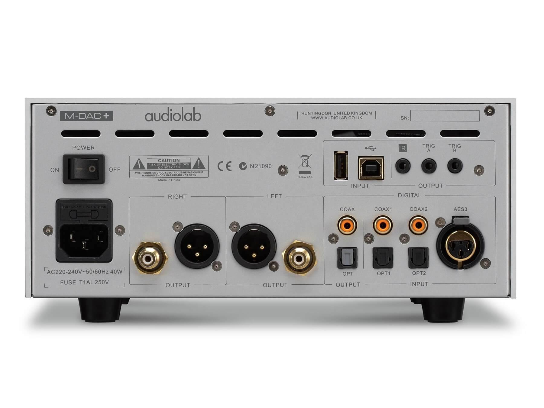 AudioLab M-DAC+ - Digital to Analogue Converter - Silver - Back