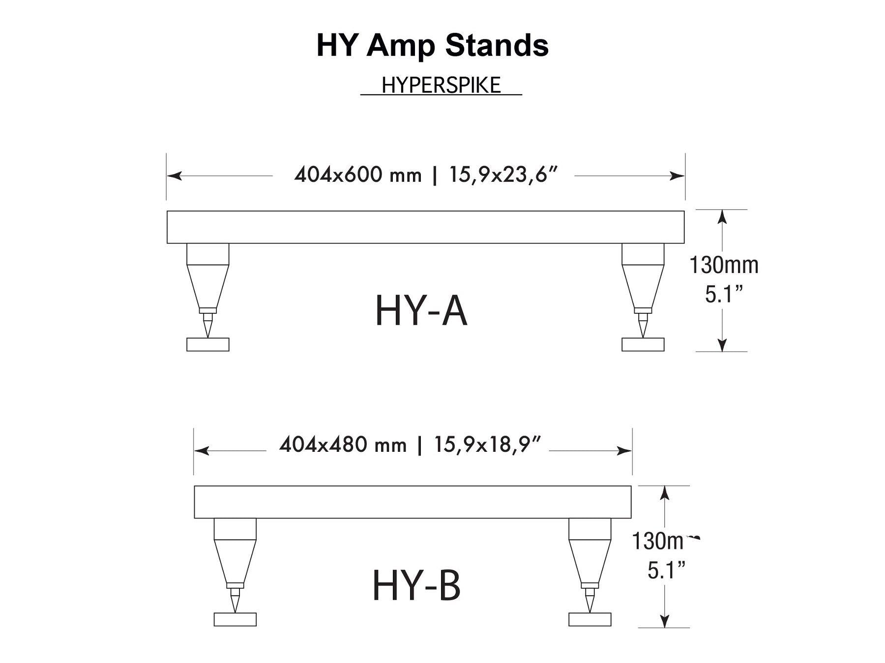 Solidsteel HY A / B Hyperspike - Hi-Fi Power Amp Stand