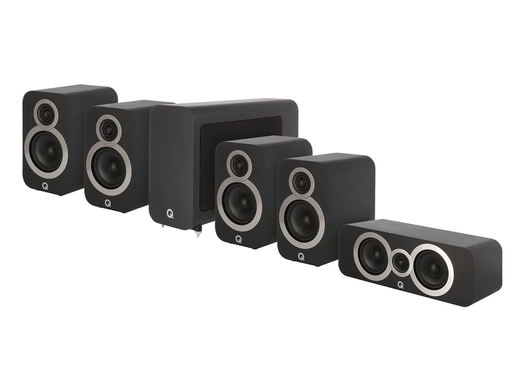 Q Acoustics 3010i 5.1 - Cinema Pack Speakers - Black