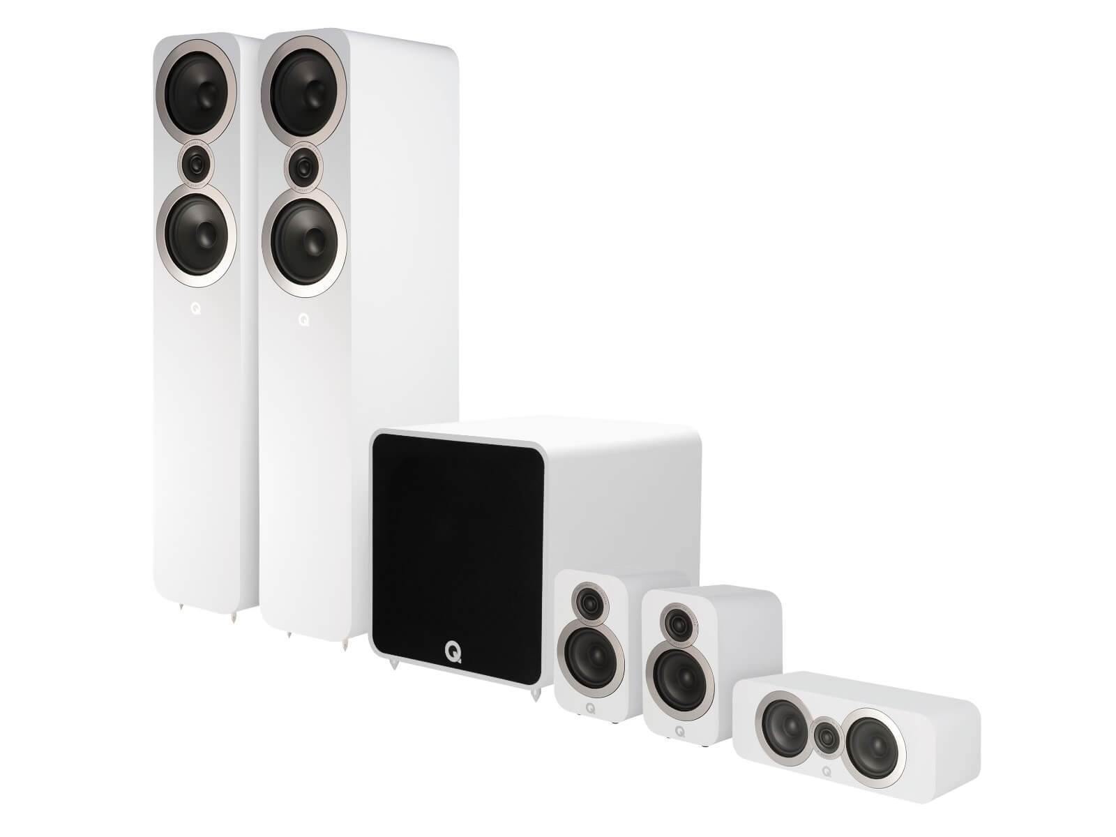 Q Acoustics 3050i Plus 5.1 - Home Cinema Speakers - White