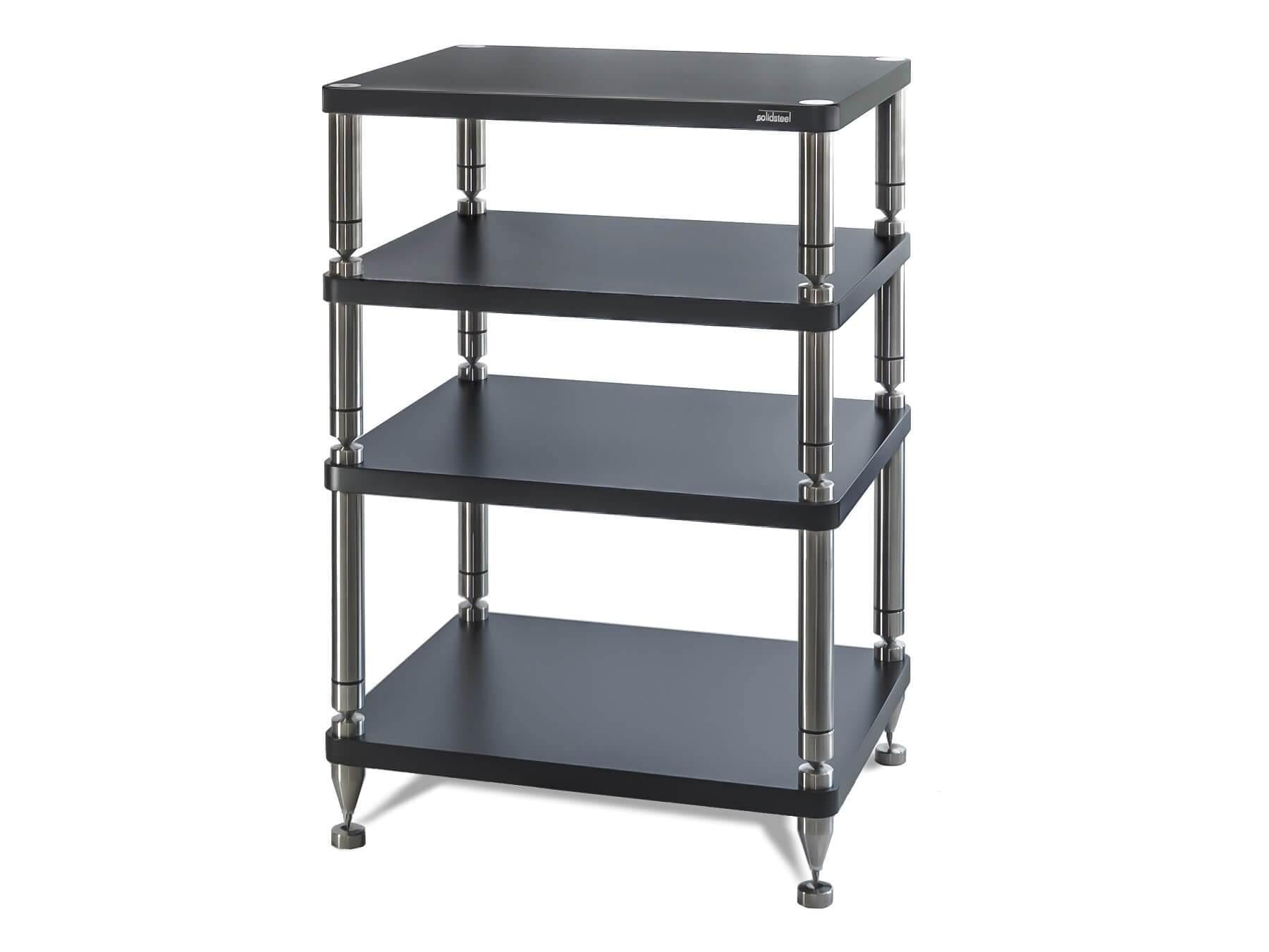 Solidsteel HY-4 - High-End Hi-Fi Audio Equipment Rack - Black