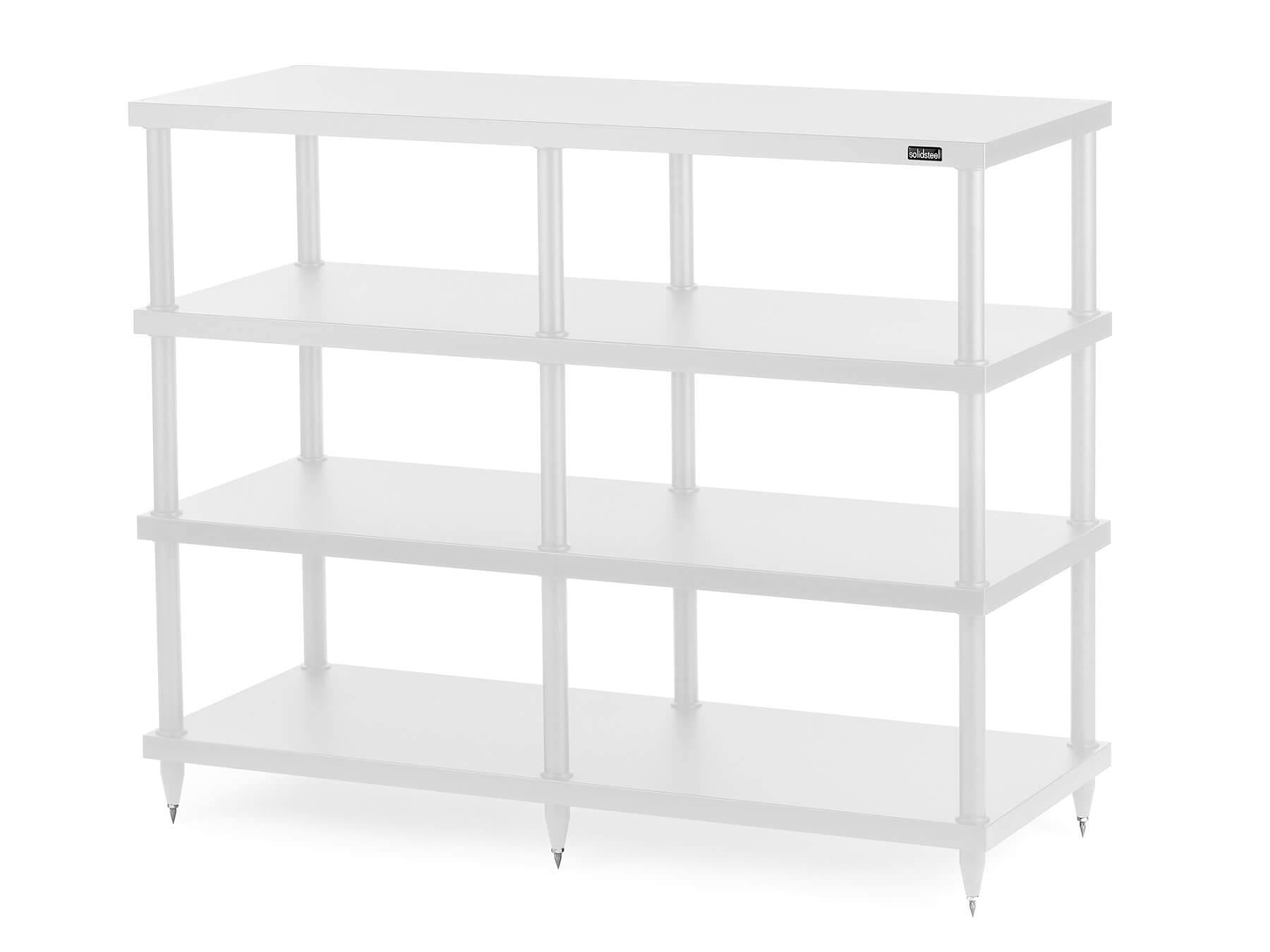 Solidsteel S4-4 - Hi-Fi Audio Equipment & TV Rack - White