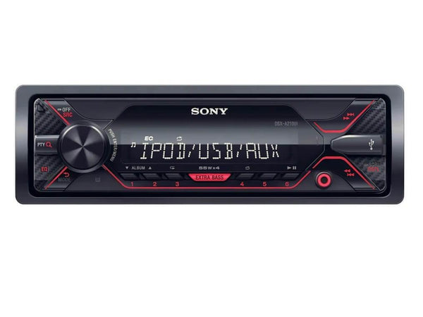 Sony DSX-A210UI - 1 DIN Media Receiver with USB - Red